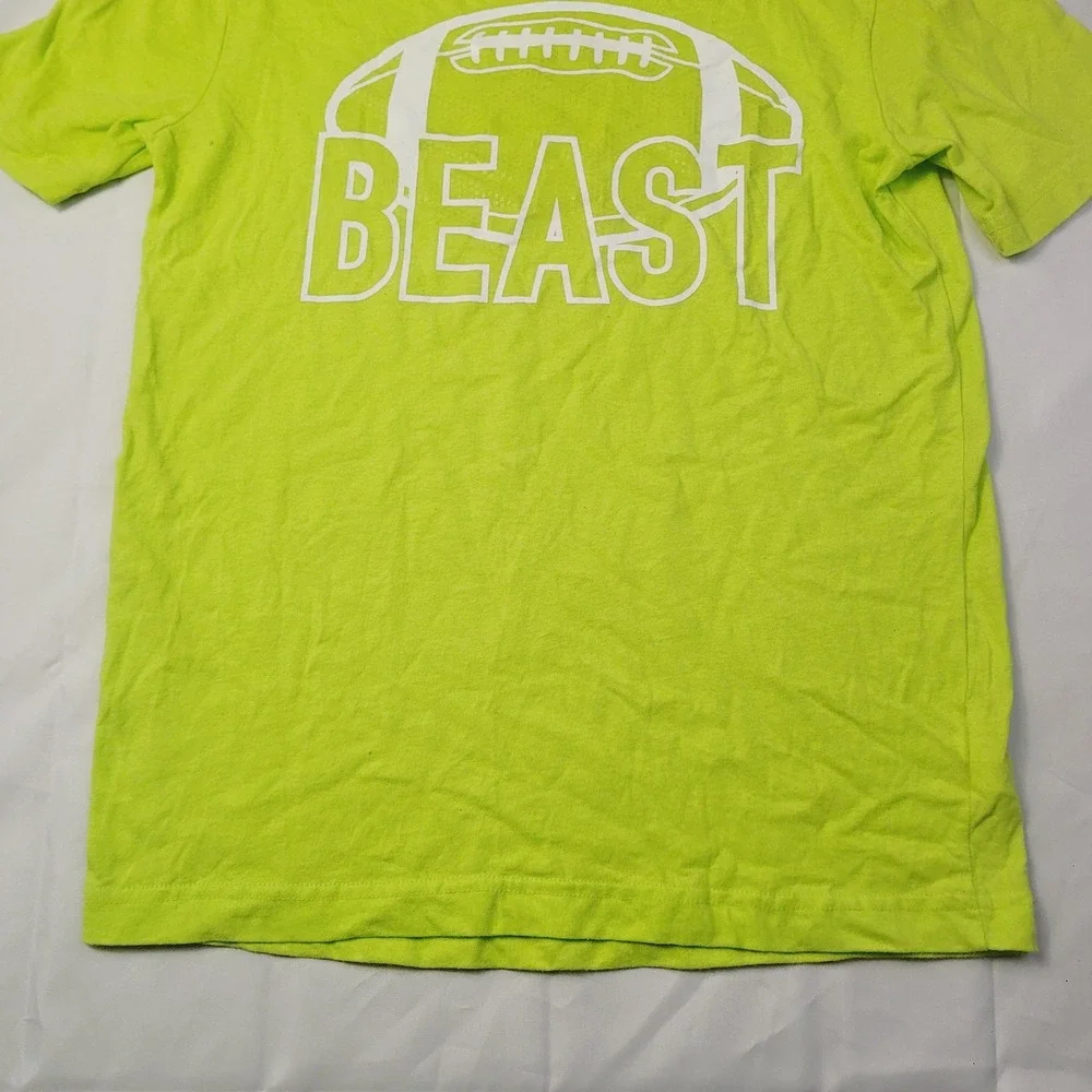 Old Navy Kids Active Go-Dry T-Shirt XL 14-16 Lime Green Beast Football Graphic